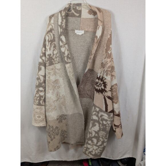 Anthropologie The Marie Long Line Cardigan Floral Print Women's One Size